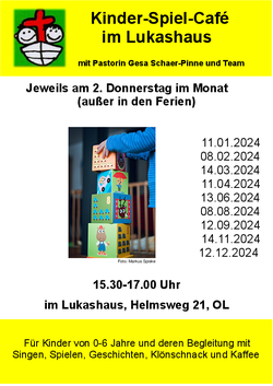 Termine 2024 Kinderspielcafé